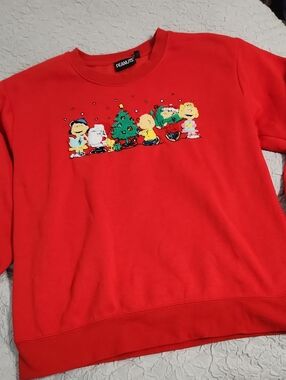 Peanuts Red Christmas Crewneck Sweater